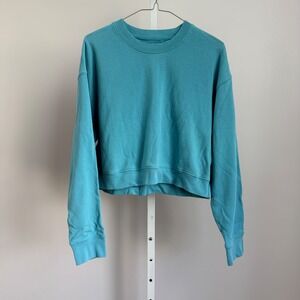 Post LA Adaptation Womens Sweatshirt Size S Cropped Crew Neck Blue‎ Pullover